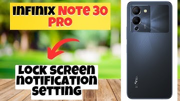 Lock screen notification setting infinix Note 30 Pro || How to set lock screen notifications