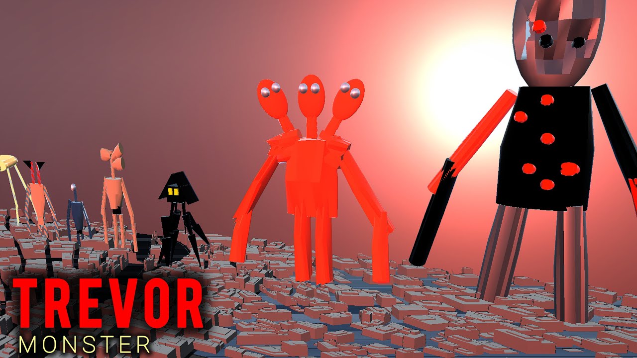 Trevor Henderson Monster Size Comparison | SIREN HEAD VS RED DOT ...