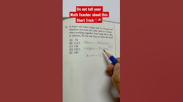 Do not tell your Math Teacher about this Short Trick🚫🙅🏼‍♀️ #math #youtube #mathtrick #shorts