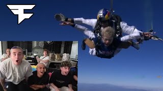 FaZe Clan Reacts to JasonTheWeen jumping out of a plane!