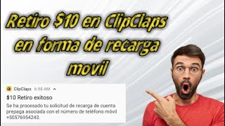 Retiro de $10 dólares en ClipClaps