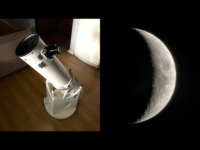 View of Crescent Moon through my 8