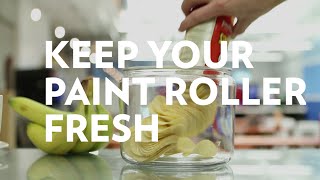 Paint roller tip to avoid paint roller cleaning