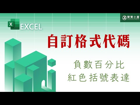 Excel自訂數值格式代碼：紅字括號呈現負數百分比