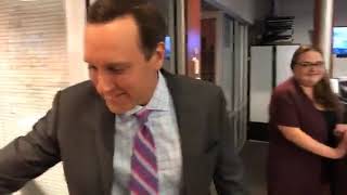 Staffers surprise Chief Meteorologist Zach Daniel with birthday donuts