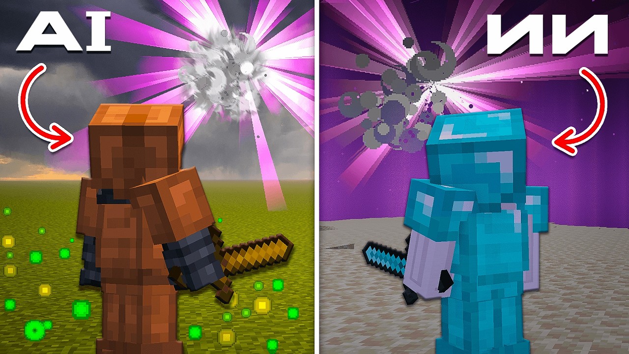 ИИ vs AI в майнкрафт! (Кто умнее?)