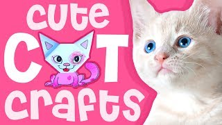 5 Cute Cat Crafts to Make at Home 🐱 DIY Ideas with Cats \& Kittens on Box Yourself