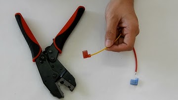 How to crimp Insulated Flag Terminals: A4 jaw from Quick Change Ratchet Crimper Jaws Series