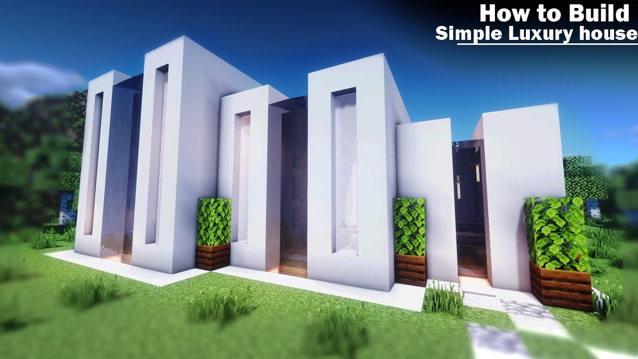 How to Build Simple Luxury Mansion - Minecraft Tutorial #24 - YouTube