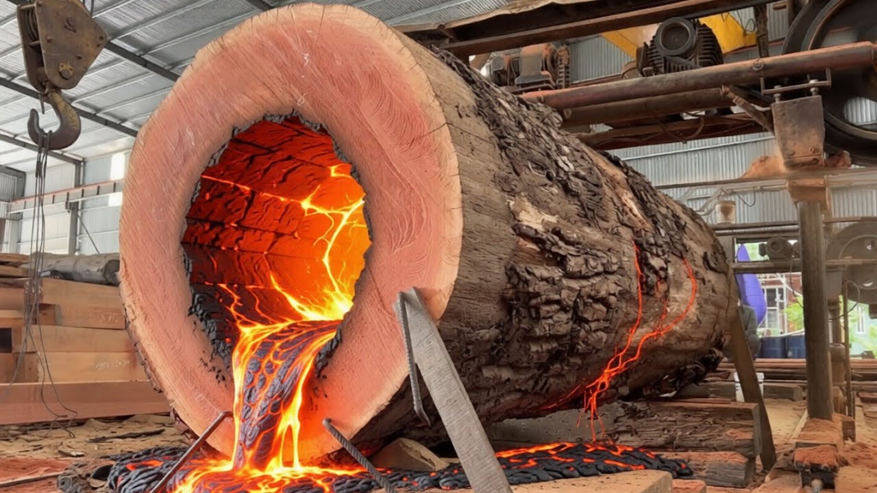 Mega Extreme Wood Processing Equipment | Crazy Machines and Saws, Primitive Lumberjack