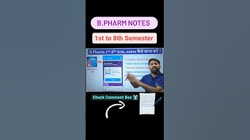 B.Pharm 1st to 8th Semester Notes | PCI | #bpharmacy #pci #notes #bpharm_semester_exam #shorts ✍🔥📌✌✔