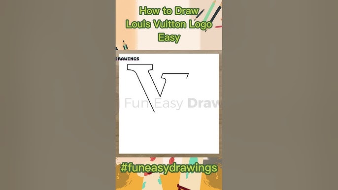 How to draw Louis Vuitton Logo step by step easily 