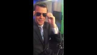 PIX11's John Muller rummages through fellow anchor Tamsen Fadal's purse
