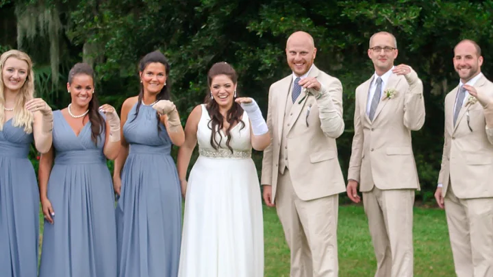 Bridal Party Wears Bandages to Match Bride Who Bro...