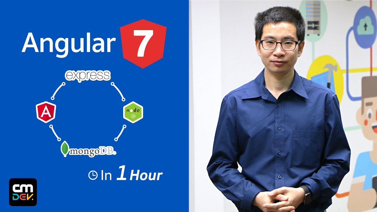 สอน angularjs  Update New  Ep #1/6 Angular 7/8 + NodeJS + Express + MongoDB + Mongoose + Bootstrap : สอนทำเวิร์คช็อป ใน 1 Hr.