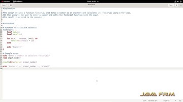 Factorial of a number using linux shell script - bash script examples in RHEL 9