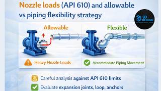 API 610 Nozzle Loads Explained | Allowable Loads vs Piping Flexibility Strategy ⚙️📐 | 3D DECODE
