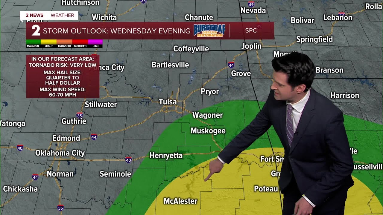 A few storms possible later Wednesday - YouTube