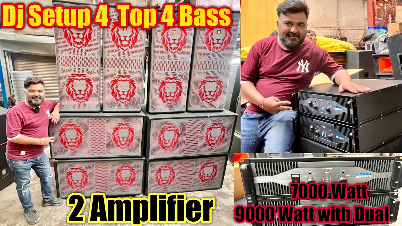 Cheapest Dj Setup 4Top 4Bass 12000 Watt Bass 4800Watt Top 2 Amp 9000