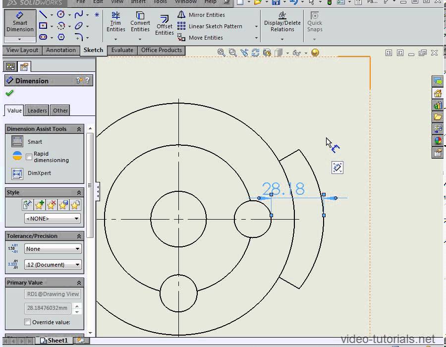 SolidWorks 2014 Tutorials Dimensioning Points of the Arc What's New? YouTube
