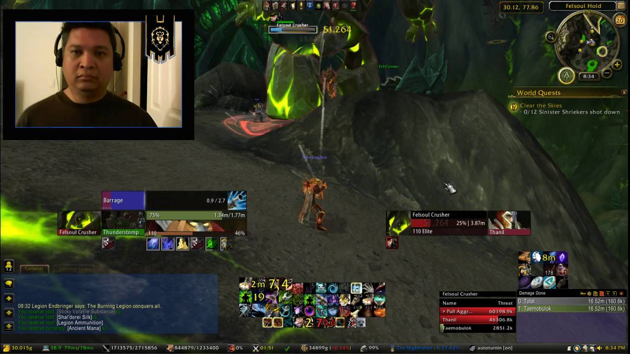 WoW Legion World Quest Clear the Skies YouTube