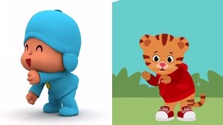 Daniel el tigre y pocoyo bailan juntos!.