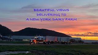 The Life Of A Local/Regional Trucker ,  Local Lumber loads then Precast To A New York Farm