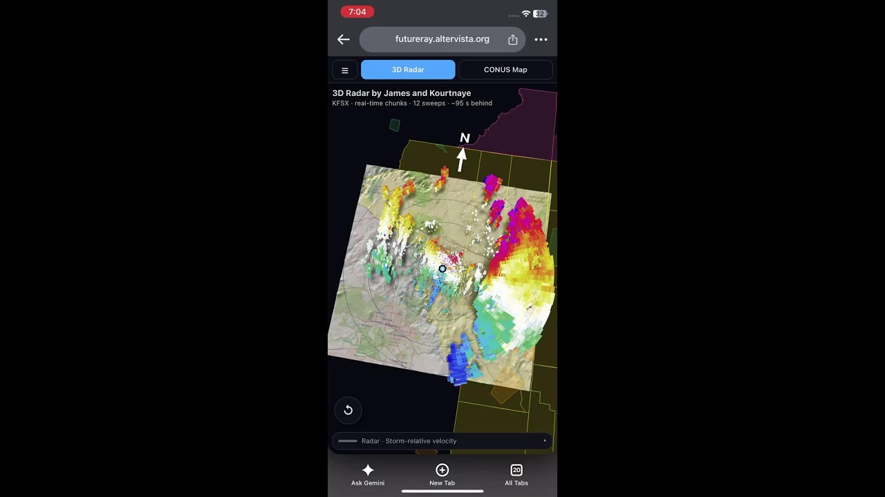 3D Radar Severe Weather Out West IV - YouTube