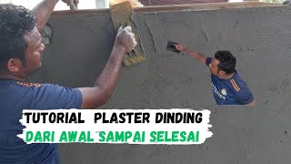 Di malaysia Plaster Dinding semua pakai cara seperti ini pasti cepat dan rapi