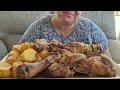 МУКБАНГ 🍽 Ягнёнок 🐑 с картошкой 🤤Чуть память не потеряла 🤣 MUKBANG 🍴 CORDERO🍗CON PATATAS 🍟 MUY RICO