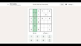 LinkedIn Mini-Sudoku Answer Today | 12 July 2026 - Puzzle #335 screenshot 1