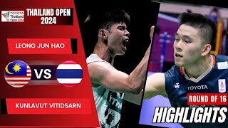 Leong Jun Hao (MAS) vs Kunlavut Vitidsarn (THA)  R16 | Thailand Open 2024