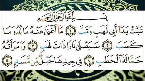 سورة المسد (قراءة تعليمية) الشيخ أبي الحسن هشام