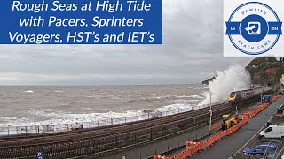 Unbelievable Rough Seas in Dawlish at High Spring Tide with 18 Trains