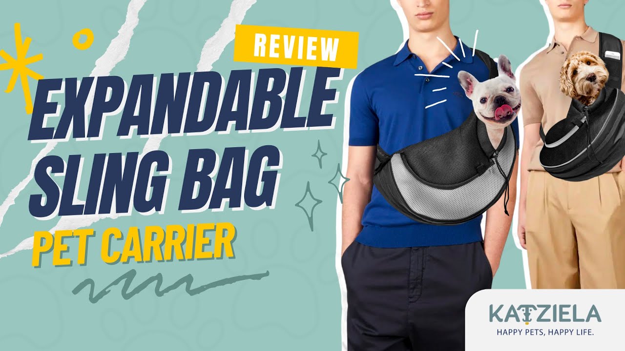 Katziela® Expandable Sling Bag Front Shoulder Pet Carrier for Small