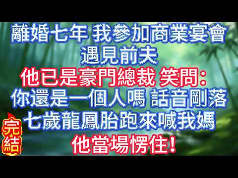 【完結】離婚七年，我參加商業宴會遇見前夫，他已是豪門總裁，笑問：你還是一個人嗎？話音剛落，七歲龍鳳胎跑來喊我媽，他當場愣住！ #冰心玉潔 #情感故事 #夜讀人生 #故事分享 #正能量 #爽文