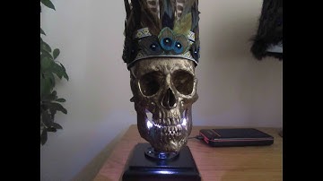 3D Printed Human Skull Neopixel LED Lamp - Arduino Skull