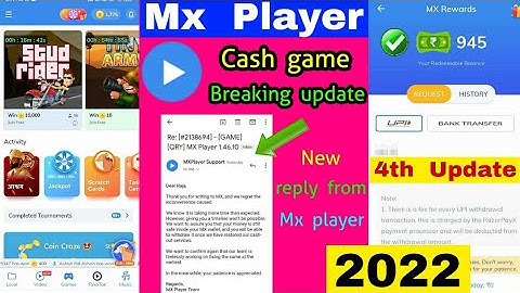 Mx player cash game breaking update 2022 || New reply from Mx player about cash game || 4th update