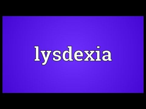 Lysdexia کے معنی