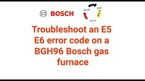 Troubleshoot an E5/E6 error code on a BGH96 gas furnace