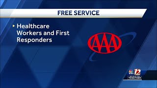 AAA offering free roadside assistance to first responders, healthcare workers in North Carolina