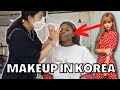 BLACK GIRL TRIES BLACKPINK'S LISA MAKEUP IN KOREA | *shocking*