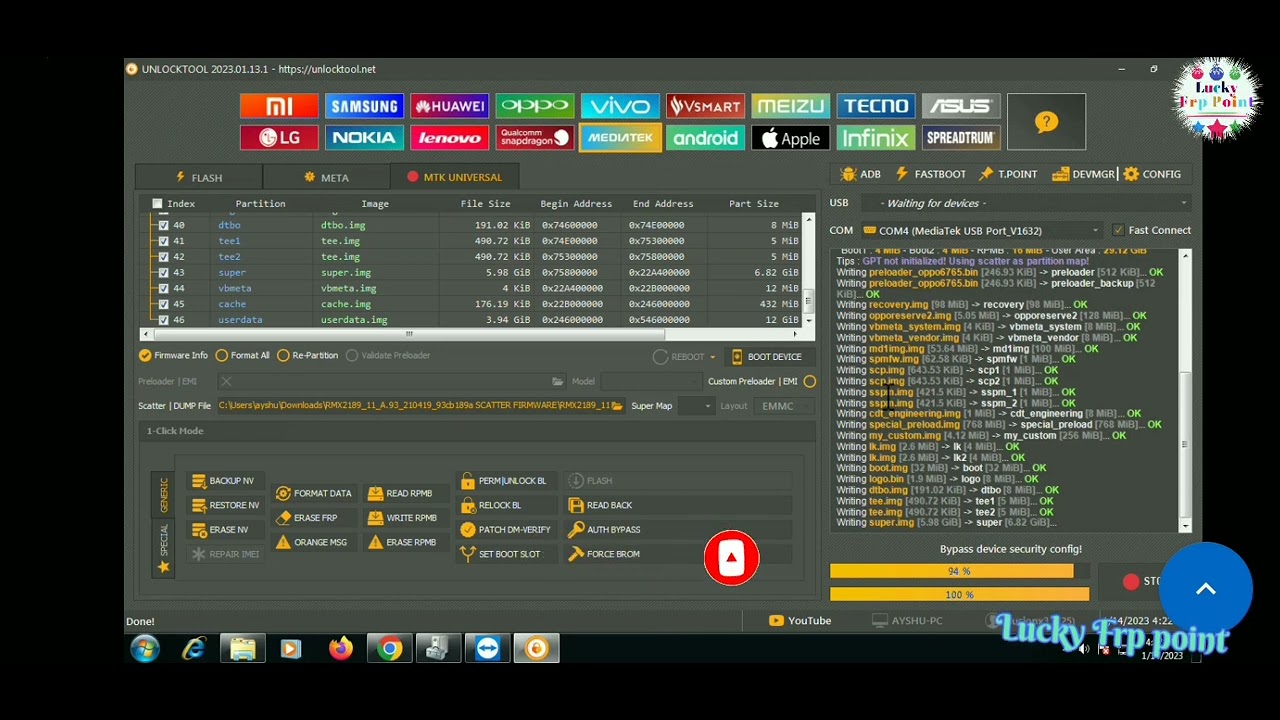Realme c12 flashing #unlocktool#hangonlogo - YouTube