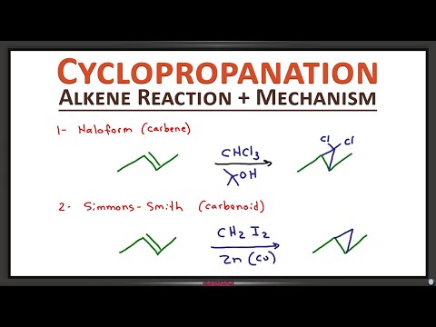 हेलोफॉर्म और सीमन्स स्मिथ प्रतिक्रियाओं के माध्यम से अल्केन्स कार्बाइन का साइक्लोप्रोपेनेशन