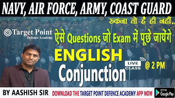 Conjunction | ENGLISH BY ASHISH SHARMA SIR || Target Point Defence Academy Jaipur