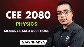 CEE 2080 PHYSICS MEMORY BASED QUESTIONS  | CEE 2080 | Ambition Guru |