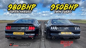 TWIN TURBO vs SUPERCHARGED.. 980BHP vs 950BHP FORD MUSTANG GT