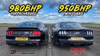 TWIN TURBO vs SUPERCHARGED.. 980BHP vs 950BHP FORD MUSTANG GT