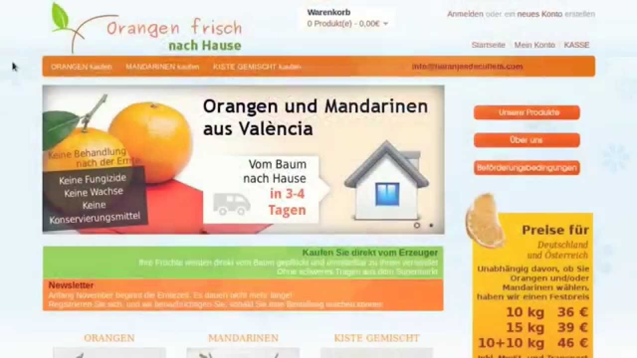 Orangen frisch nach Hause YouTube