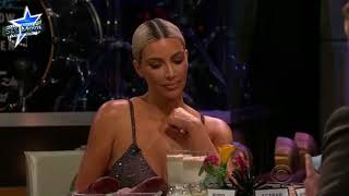 james corden and kim kardashian spill your guts2 کیم کارداشیان در مسابقه شجاعت یا حقیقت جیمز کوردون